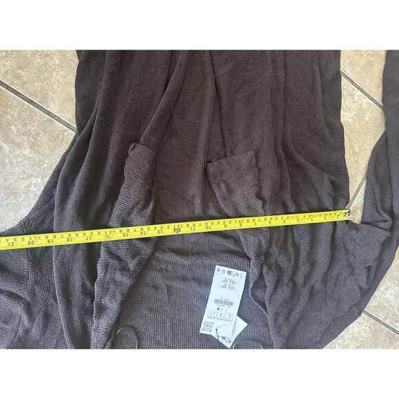NWT Zara L Linen Blend Long Cardigan Sweater Duster Open - Picture 6 of 6